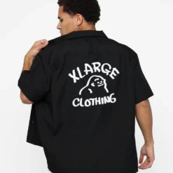 X-Large Drawing OG Open Collar T-Shirt Black 21 X-Large Drawing OG Open Collar T-Shirt Black -Nuvora Fit Sales 02045571 YB001 mens 00100