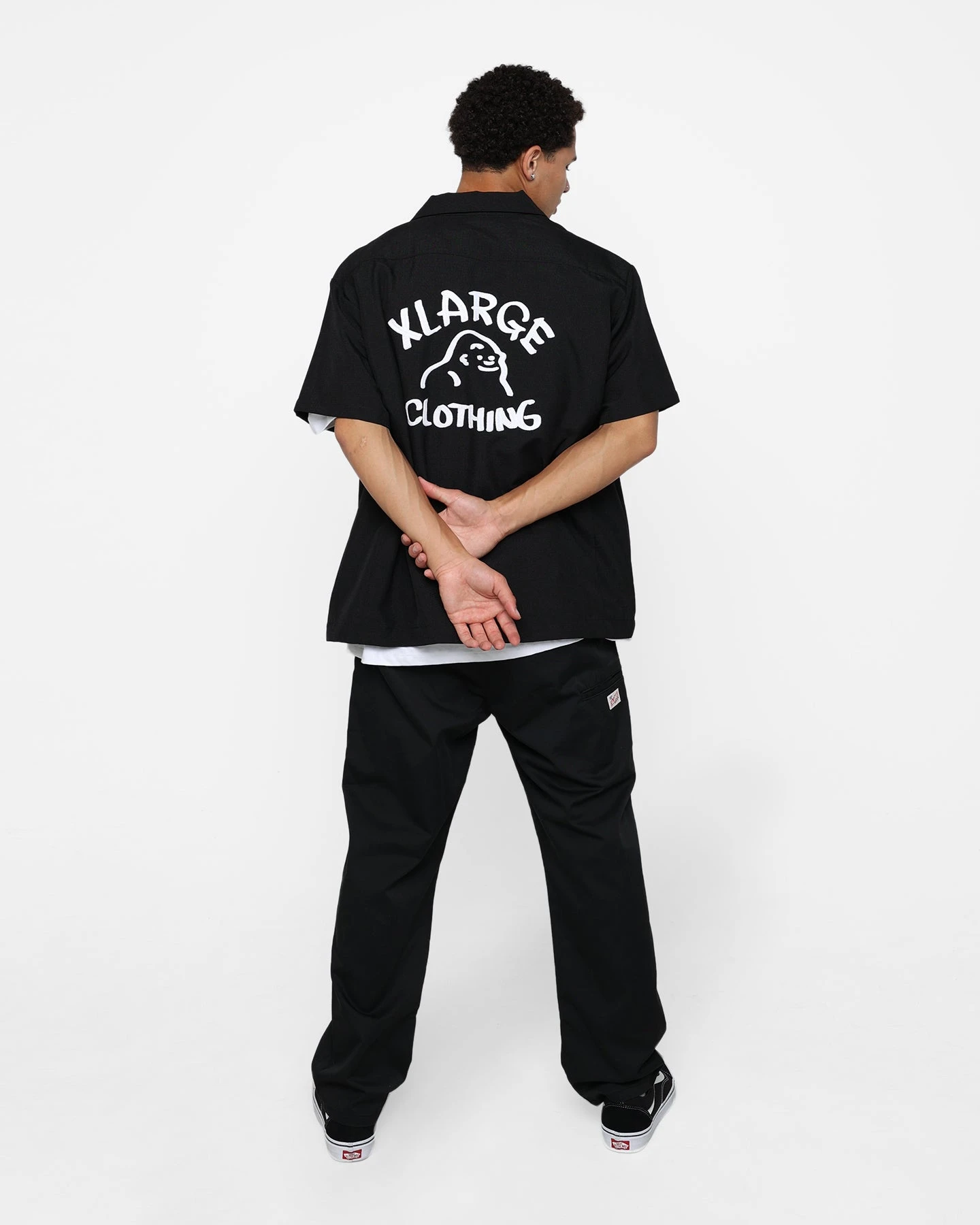 X-Large Drawing OG Open Collar T-Shirt Black 4 X-Large Drawing OG Open Collar T-Shirt Black - Image 2