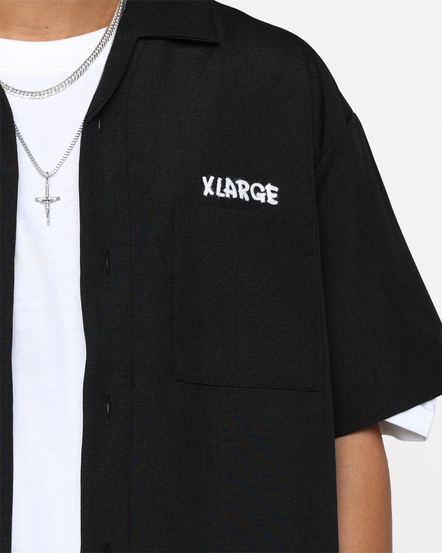 X-Large Drawing OG Open Collar T-Shirt Black 5 X-Large Drawing OG Open Collar T-Shirt Black - Image 3