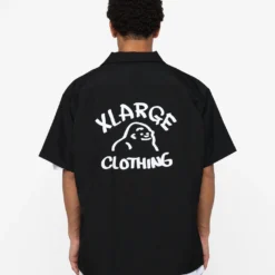 X-Large Drawing OG Open Collar T-Shirt Black 15 X-Large Drawing OG Open Collar T-Shirt Black -Nuvora Fit Sales 02045571 YB001 mens 0040