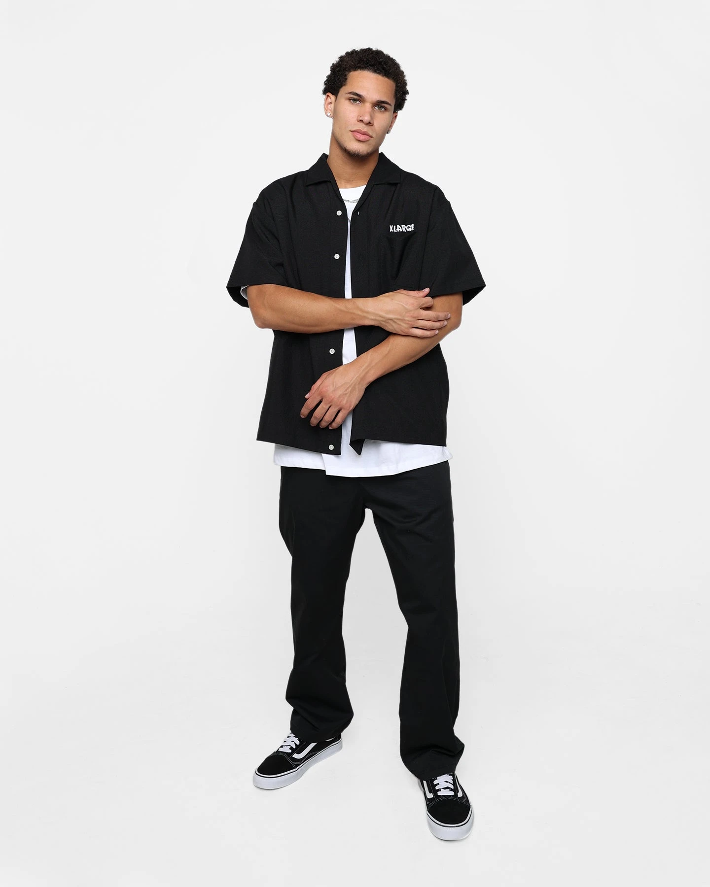 X-Large Drawing OG Open Collar T-Shirt Black 9 X-Large Drawing OG Open Collar T-Shirt Black - Image 7