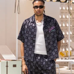 Loiter Midsummer Button Up Shirt Black