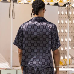 Loiter Midsummer Button Up Shirt Black -Nuvora Fit Sales 02045606 YB001 mens 0040 scaled