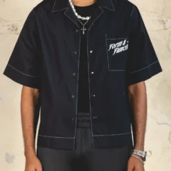 404 Form And Function Button Up Shirt Black -Nuvora Fit Sales 02045607 YB001 mens 0000040 scaled