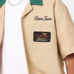 The New Establishment CMS Race Team Shirt Stone/Green -Nuvora Fit Sales 02045613 YS403 mens 00100