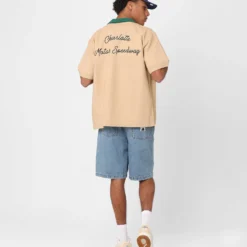 The New Establishment CMS Race Team Shirt Stone/Green -Nuvora Fit Sales 02045613 YS403 mens 0080