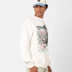 Mitchell & Ness Los Angeles Kings Wayne Gretzky Electric Crewneck Vintage White -Nuvora Fit Sales 02045650 YV003 mens 0050