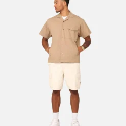 XXIII Benji Utility Button Up Shirt Khaki -Nuvora Fit Sales 02045748 YK001 mens 00020