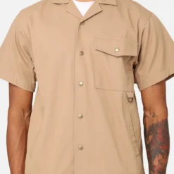 XXIII Benji Utility Button Up Shirt Khaki -Nuvora Fit Sales 02045748 YK001 mens 00030