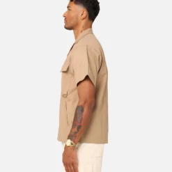 XXIII Benji Utility Button Up Shirt Khaki -Nuvora Fit Sales 02045748 YK001 mens 00060