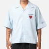 Loiter Studio Cropped Button Up Shirt Light Blue -Nuvora Fit Sales 02046013 YL200 mens 0010