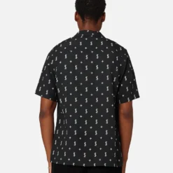 Ksubi Allstar Resort Short Sleeve Shirt Black -Nuvora Fit Sales 02046016 YB001 mens 0040