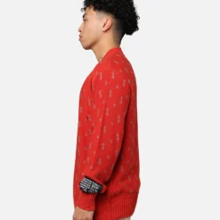 Ksubi Allstar Knit Torch Crewneck Red -Nuvora Fit Sales 02046021 YR001 mens 0050