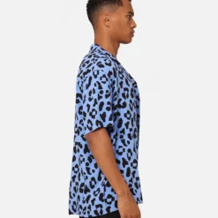 Carre Leo Short Sleeve Button Up Shirt Purple/Black -Nuvora Fit Sales 02046188 YP203 mens 0050