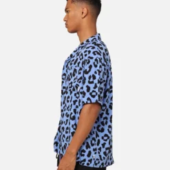 Carre Leo Short Sleeve Button Up Shirt Purple/Black -Nuvora Fit Sales 02046188 YP203 mens 0060