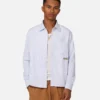 Carre Experience Stripe Oversized Button Up Shirt White -Nuvora Fit Sales 02046205 YW100 mens 0010