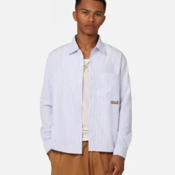 Carre Experience Stripe Oversized Button Up Shirt White