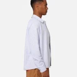 Carre Experience Stripe Oversized Button Up Shirt White -Nuvora Fit Sales 02046205 YW100 mens 0050