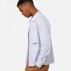 Carre Experience Stripe Oversized Button Up Shirt White -Nuvora Fit Sales 02046205 YW100 mens 0060