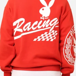 Playboy By Culture Kings Speedy Crewneck Red -Nuvora Fit Sales 02046310 YR001 mens 0050