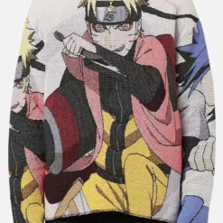 Goat Crew X Naruto Shippuden Tapestry Sweater Off White/Multi -Nuvora Fit Sales 02046344 YO178 mens 0030