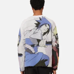 Goat Crew X Naruto Shippuden Tapestry Sweater Off White/Multi -Nuvora Fit Sales 02046344 YO178 mens 0040