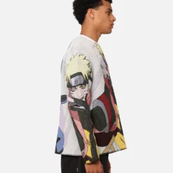 Goat Crew X Naruto Shippuden Tapestry Sweater Off White/Multi -Nuvora Fit Sales 02046344 YO178 mens 0050
