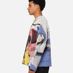 Goat Crew X Naruto Shippuden Tapestry Sweater Off White/Multi -Nuvora Fit Sales 02046344 YO178 mens 0060