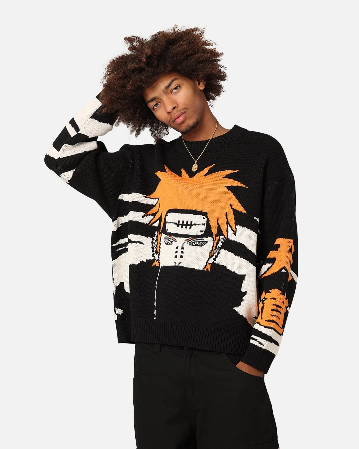 Goat Crew X Naruto Pain Knit Sweater Black/Off White 3 Goat Crew X Naruto Pain Knit Sweater Black/Off White