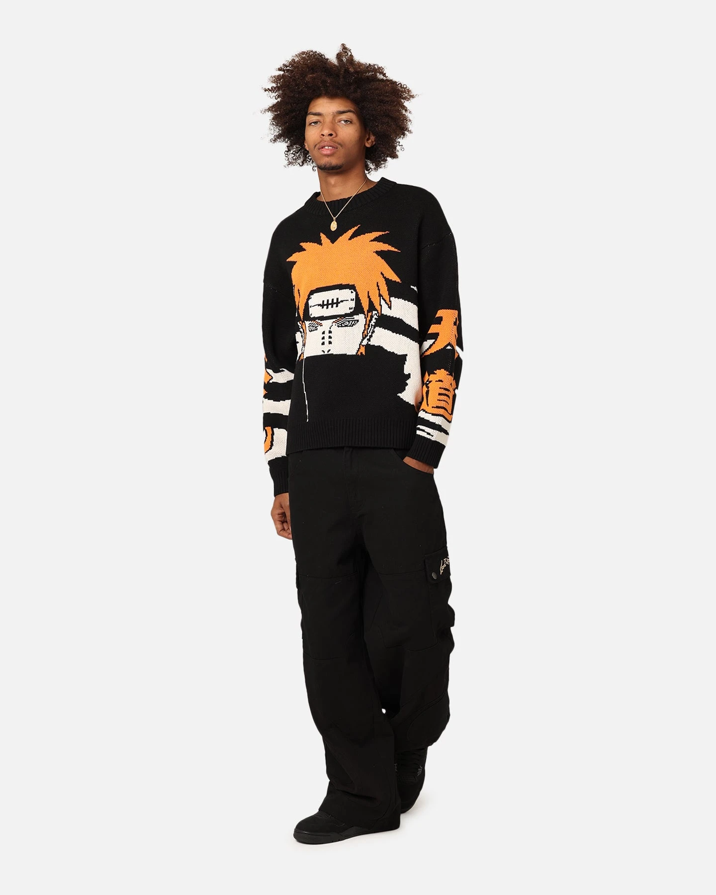 Goat Crew X Naruto Pain Knit Sweater Black/Off White 5 Goat Crew X Naruto Pain Knit Sweater Black/Off White - Image 3