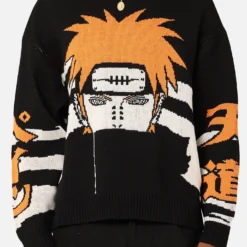 Goat Crew X Naruto Pain Knit Sweater Black/Off White 14 Goat Crew X Naruto Pain Knit Sweater Black/Off White -Nuvora Fit Sales 02046345 YB479 mens 0040