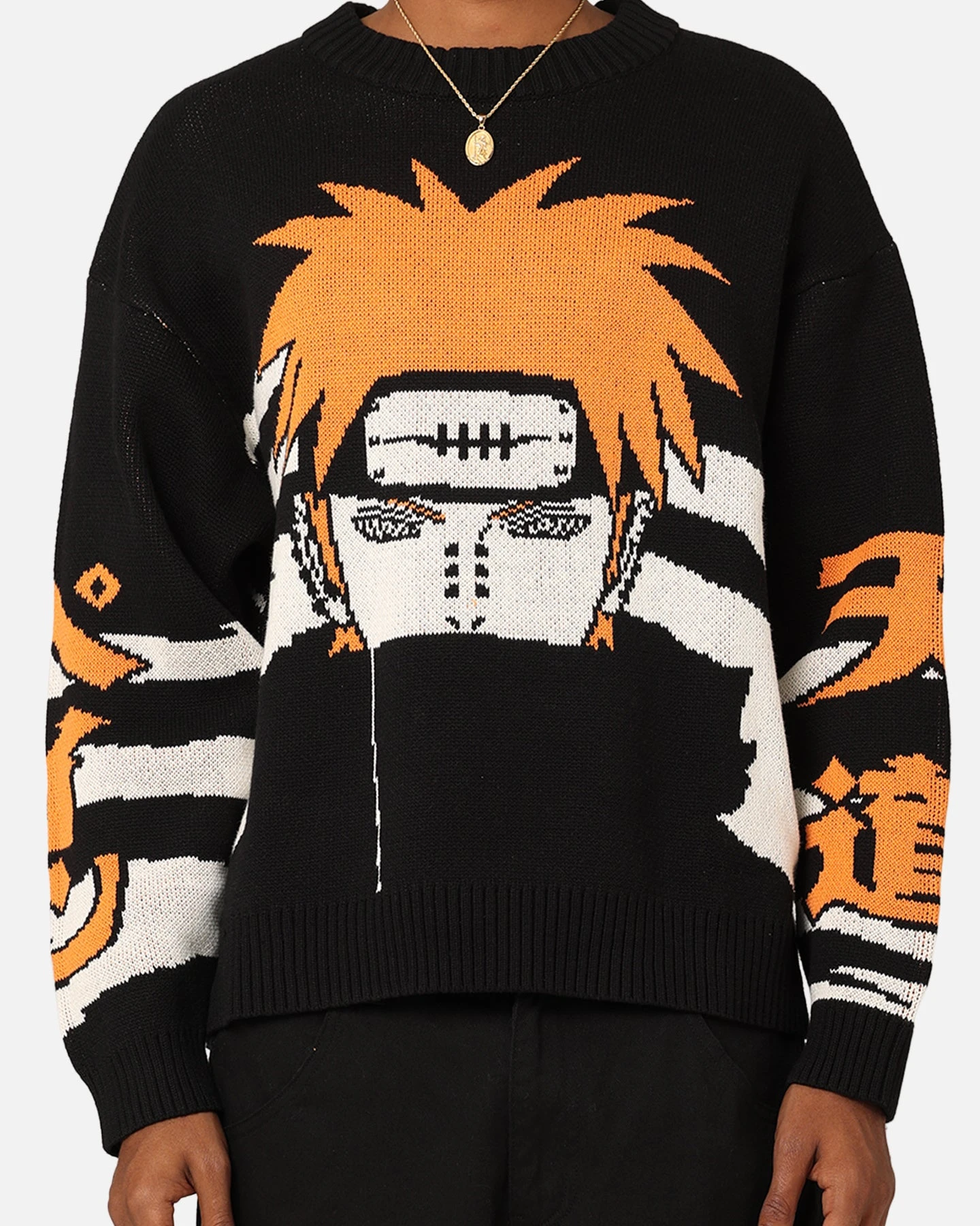 Goat Crew X Naruto Pain Knit Sweater Black/Off White 6 Goat Crew X Naruto Pain Knit Sweater Black/Off White - Image 4