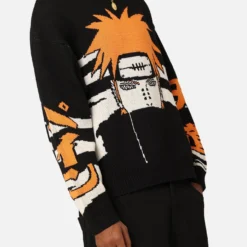 Goat Crew X Naruto Pain Knit Sweater Black/Off White 19 Goat Crew X Naruto Pain Knit Sweater Black/Off White -Nuvora Fit Sales 02046345 YB479 mens 0090