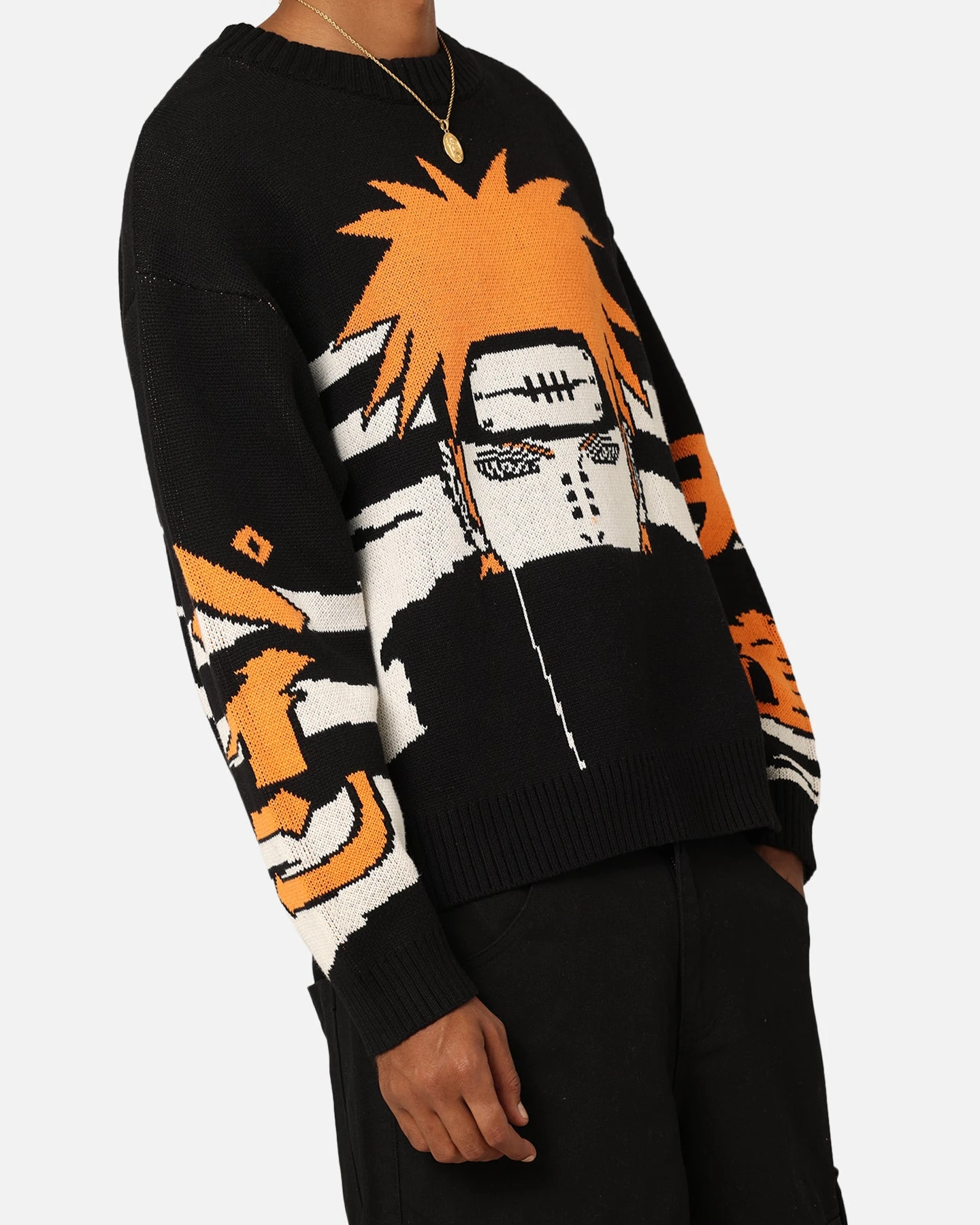 Goat Crew X Naruto Pain Knit Sweater Black/Off White 11 Goat Crew X Naruto Pain Knit Sweater Black/Off White - Image 9