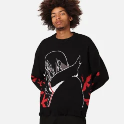 Goat Crew X Naruto Itachi Knit Sweater Black/Red