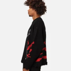 Goat Crew X Naruto Itachi Knit Sweater Black/Red 15 Goat Crew X Naruto Itachi Knit Sweater Black/Red -Nuvora Fit Sales 02046346 YB004 mens 00150