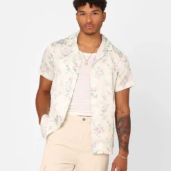 XXIII Anthony Button Up Shirt Cream/Blue/Pink