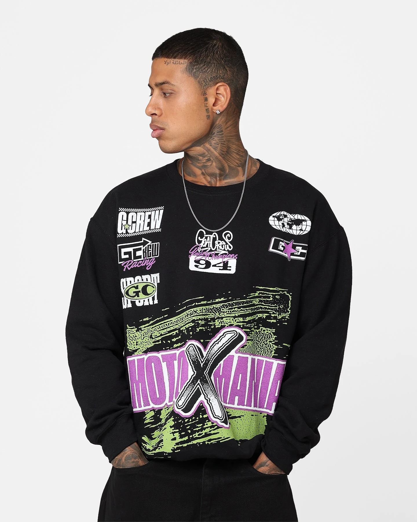 Goat Crew Moto X Mania Crewneck Black 3 Goat Crew Moto X Mania Crewneck Black