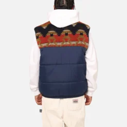 True Religion Southwestern Puffer Vest Dress Blue 12 True Religion Southwestern Puffer Vest Dress Blue -Nuvora Fit Sales 02046675 YD996 mens 00040