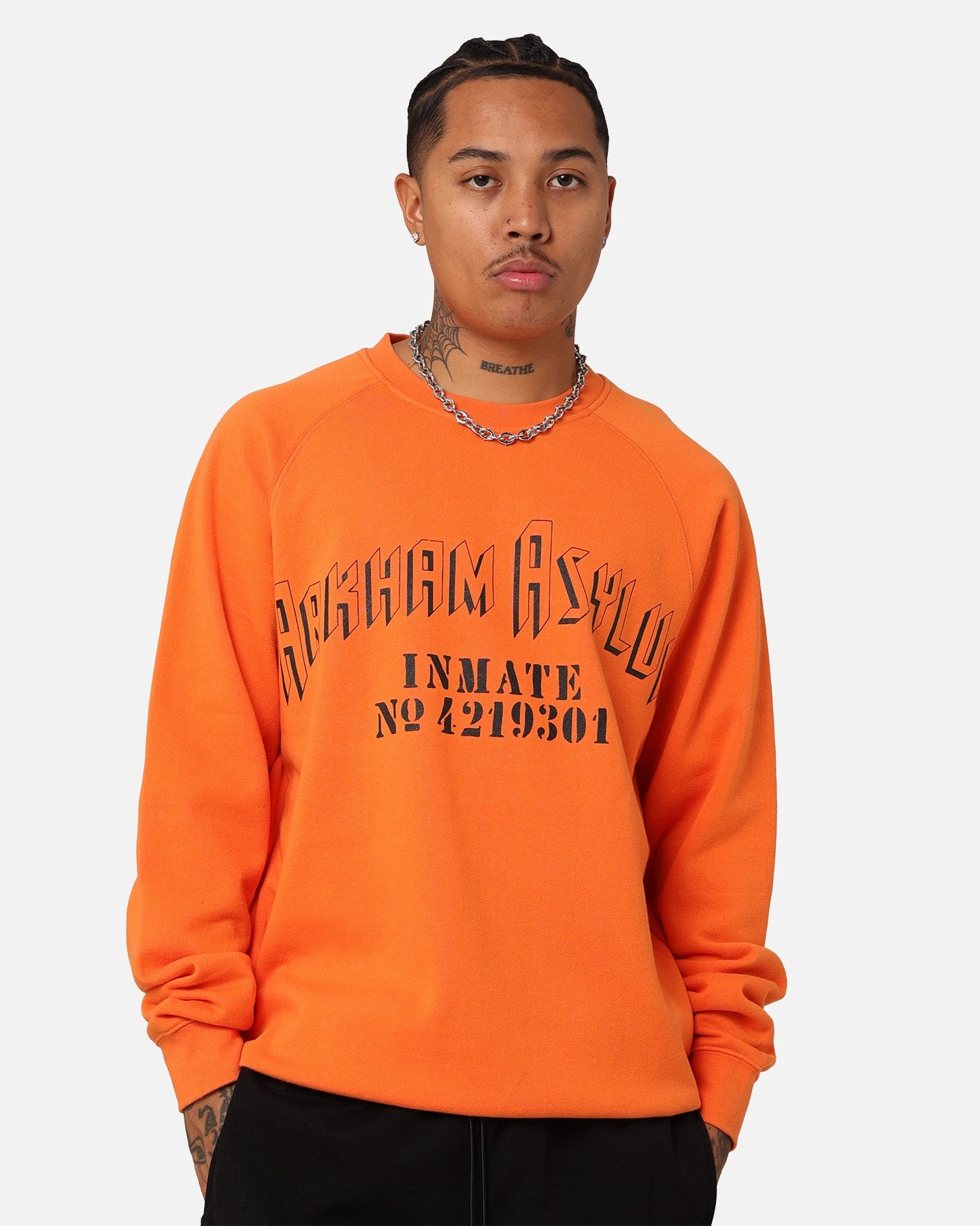 American Thrift X DC Batman Arkham Asylum Crewneck Neon Orange 3 American Thrift X DC Batman Arkham Asylum Crewneck Neon Orange