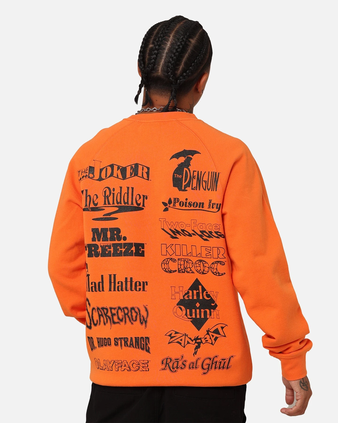 American Thrift X DC Batman Arkham Asylum Crewneck Neon Orange 4 American Thrift X DC Batman Arkham Asylum Crewneck Neon Orange - Image 2