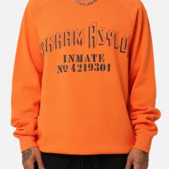 American Thrift X DC Batman Arkham Asylum Crewneck Neon Orange 13 American Thrift X DC Batman Arkham Asylum Crewneck Neon Orange -Nuvora Fit Sales 02047106 YN358 mens 0040