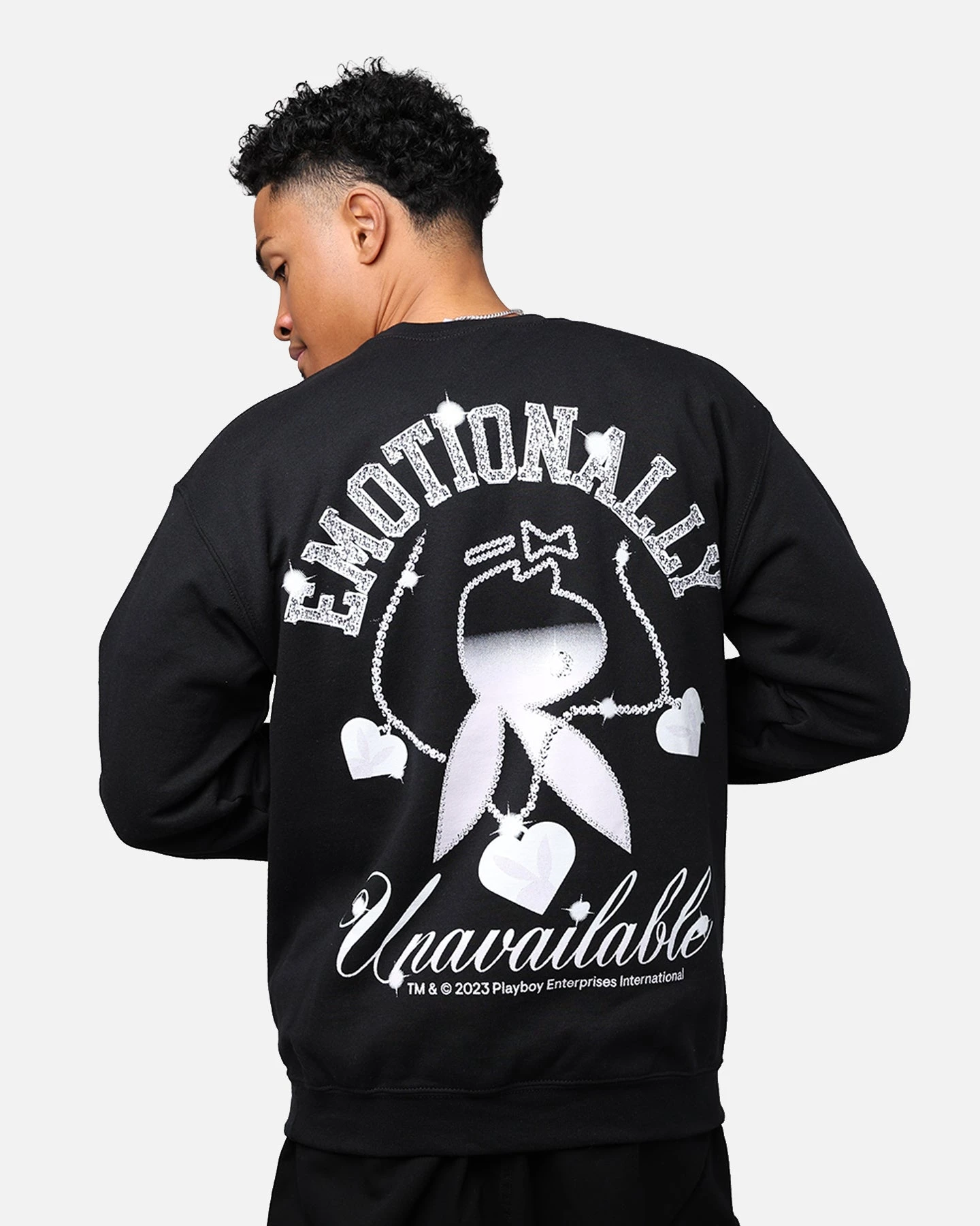 Playboy By Culture Kings Diamonds Are Forever Crewneck Black 3 Playboy By Culture Kings Diamonds Are Forever Crewneck Black