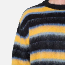 MNML Striped Mohair Sweater Black -Nuvora Fit Sales 02047455 YB001 mens 0060