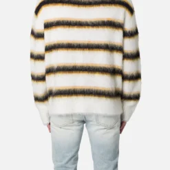 MNML Striped Mohair Sweater White -Nuvora Fit Sales 02047456 YW100 mens 0040