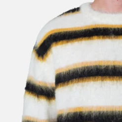 MNML Striped Mohair Sweater White -Nuvora Fit Sales 02047456 YW100 mens 0050