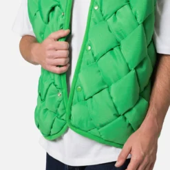 MNML Woven Puffer Vest Green -Nuvora Fit Sales 02047462 YG600 mens 0060