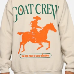 Goat Crew Destiny Rider Crewneck Sand -Nuvora Fit Sales 02047506 YS214 mens 0030