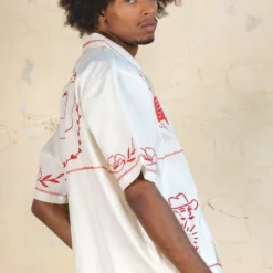 404 Frontier Embroidered Button Up Shirt Off White -Nuvora Fit Sales 02048148 YO007 mens 00000100 scaled