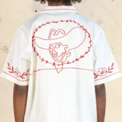 404 Frontier Embroidered Button Up Shirt Off White -Nuvora Fit Sales 02048148 YO007 mens 0000050 scaled